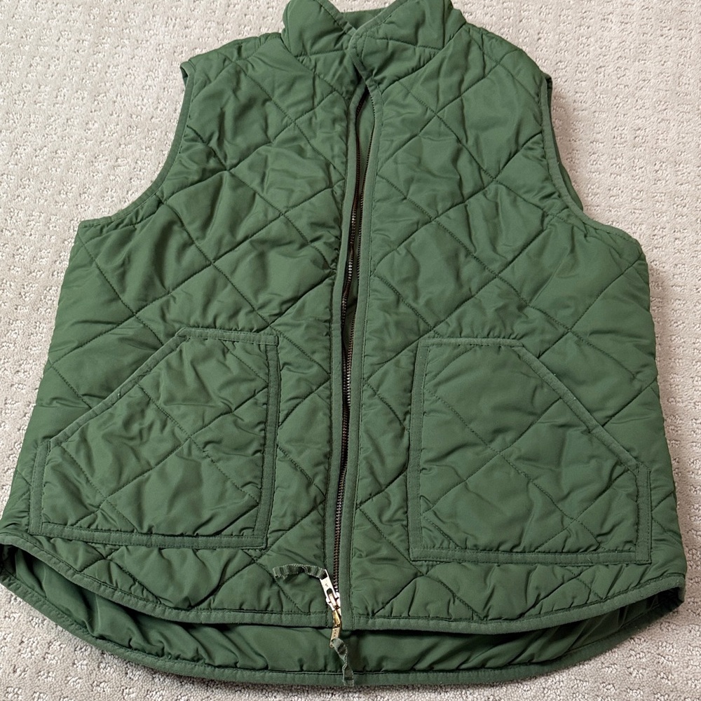 J. Crew Merchantile Olive Quilted Vest